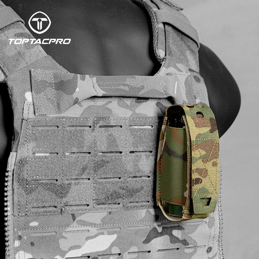 TOPTACPRO Utility MOLLE Flashlight Pouch Elastic Storage Holder 8502
