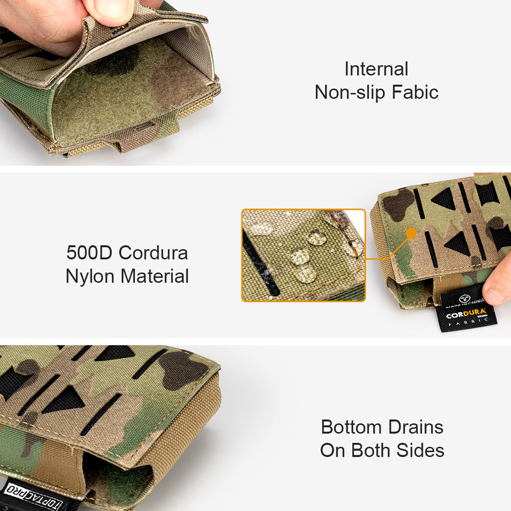 Toptacpro 5.56mm Single Magazine Pouch Laser Cut for M4 AR 5.56 Magazines 8514
