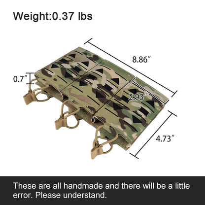 TOPTACPRO Triple 5.56 Magazine Pouch Laser Cut MOLLE Magazine Holder 8515