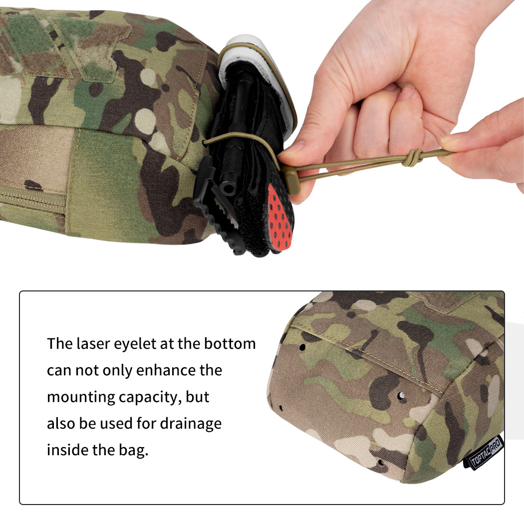 TOPTACPRO Tactical Utility MOLLE Pouch Multi-Purpose EDC Gear Bag for Tactical Plate Carrier 8518