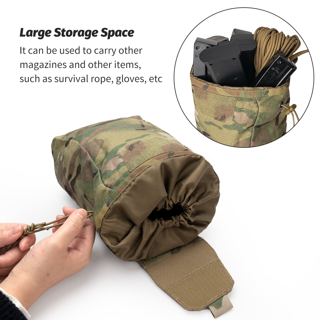 TOPTACPRO Foldable Utility MOLLE Dump Pouch Drawstring Mag Storage Pouch 8520