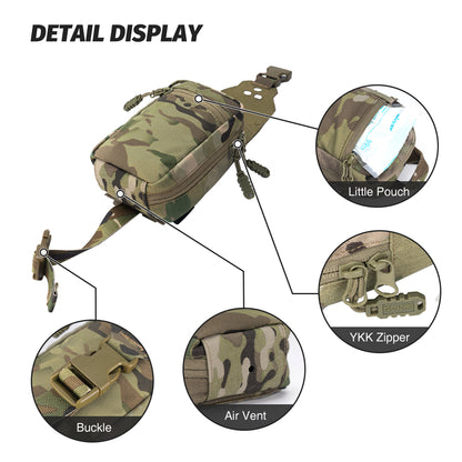 TOPTACPRO Tactical Rip Away IFAK Medical Pouch MOLLE First Aid Utility Bag 8521