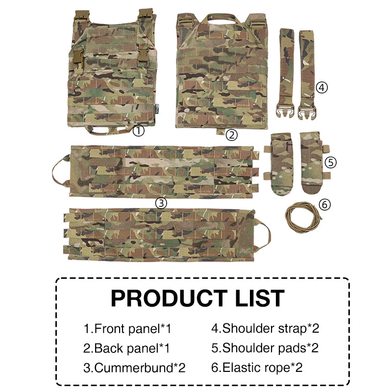 Toptacpro Tactical Plate Carrie Quick Release MOLLE Military Combat Vest 8302