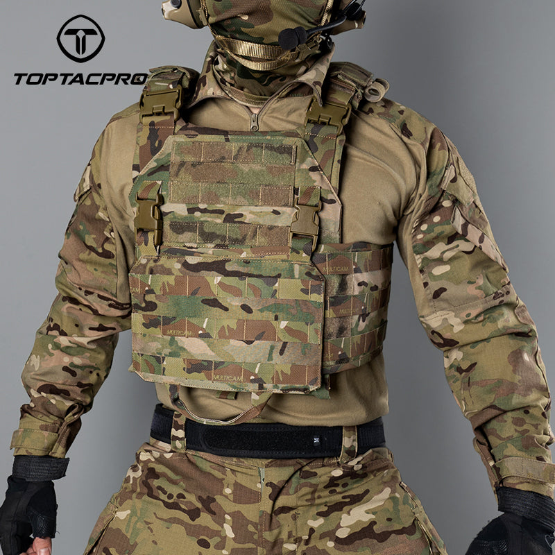 Toptacpro Tactical Plate Carrie Quick Release MOLLE Military Combat Vest 8302