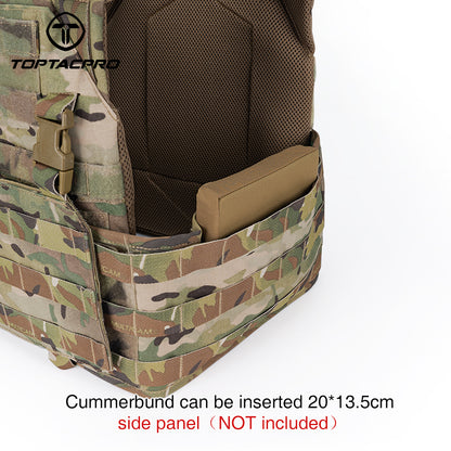 Toptacpro Tactical Plate Carrie Quick Release MOLLE Military Combat Vest 8302