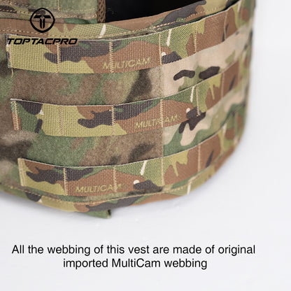 Toptacpro Tactical Plate Carrie Quick Release MOLLE Military Combat Vest 8302