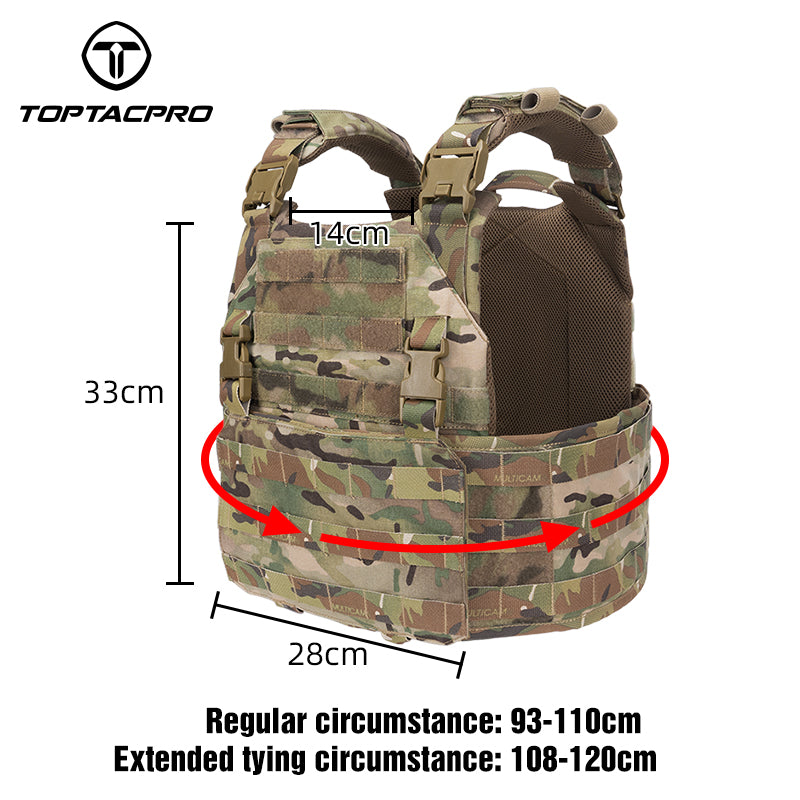 Toptacpro Tactical Plate Carrie Quick Release MOLLE Military Combat Vest 8302