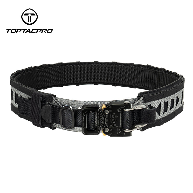 TOPTACPRO 2" Tegris Tactical Battle Belt with Cobra Buckle Laser Cut MOLLE Belt 8402