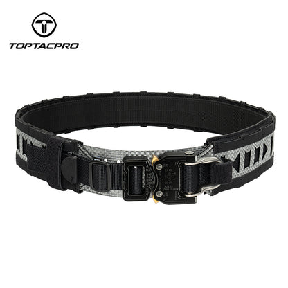 TOPTACPRO 2" Tegris Tactical Battle Belt with Cobra Buckle Laser Cut MOLLE Belt 8402