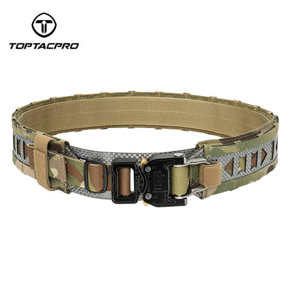 TOPTACPRO 2" Tegris Tactical Battle Belt with Cobra Buckle Laser Cut MOLLE Belt 8402