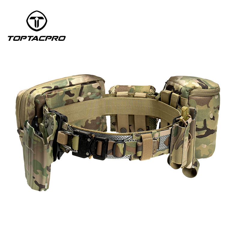 TOPTACPRO 2" Tegris Tactical Battle Belt with Cobra Buckle Laser Cut MOLLE Belt 8402