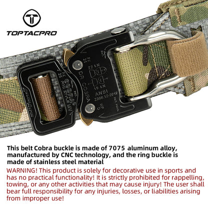 TOPTACPRO 2" Tegris Tactical Battle Belt with Cobra Buckle Laser Cut MOLLE Belt 8402