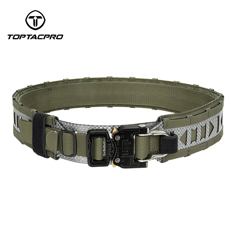TOPTACPRO 2" Tegris Tactical Battle Belt with Cobra Buckle Laser Cut MOLLE Belt 8402