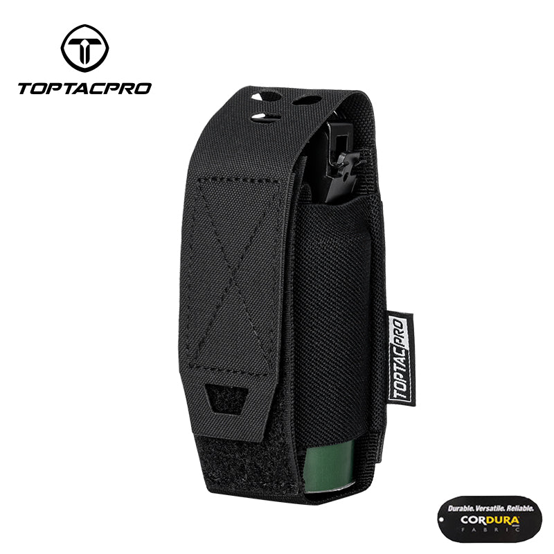 TOPTACPRO Utility MOLLE Flashlight Pouch Elastic Storage Holder 8502