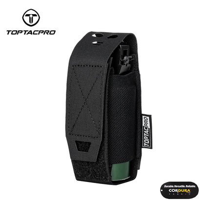 TOPTACPRO Utility MOLLE Flashlight Pouch Elastic Storage Holder 8502