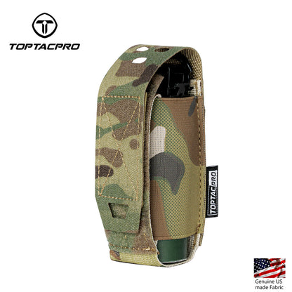 TOPTACPRO Utility MOLLE Flashlight Pouch Elastic Storage Holder 8502