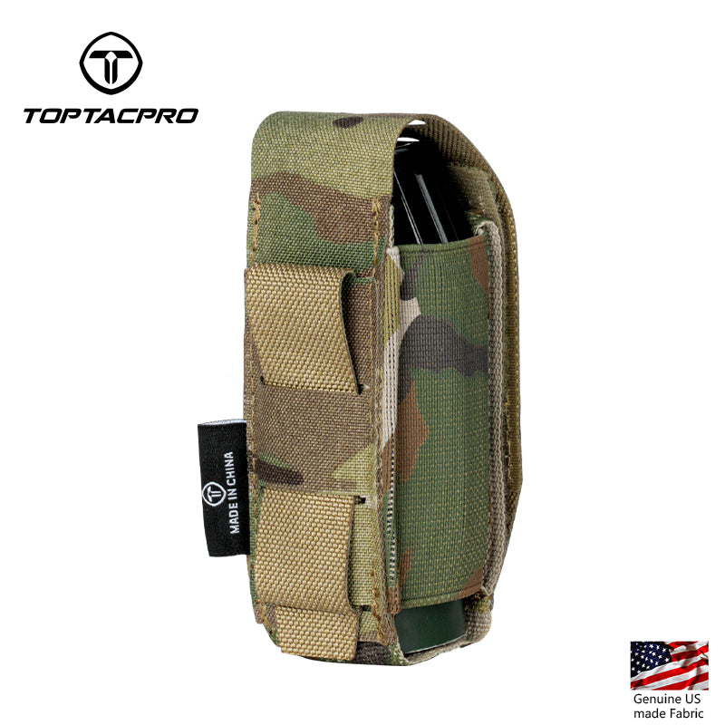 TOPTACPRO Utility MOLLE Flashlight Pouch Elastic Storage Holder 8502