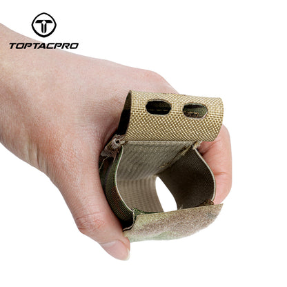 TOPTACPRO Utility MOLLE Flashlight Pouch Elastic Storage Holder 8502