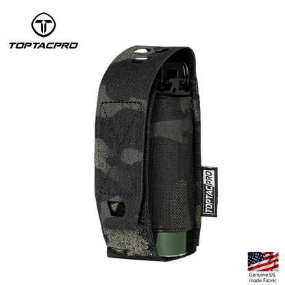 TOPTACPRO Utility MOLLE Flashlight Pouch Elastic Storage Holder 8502