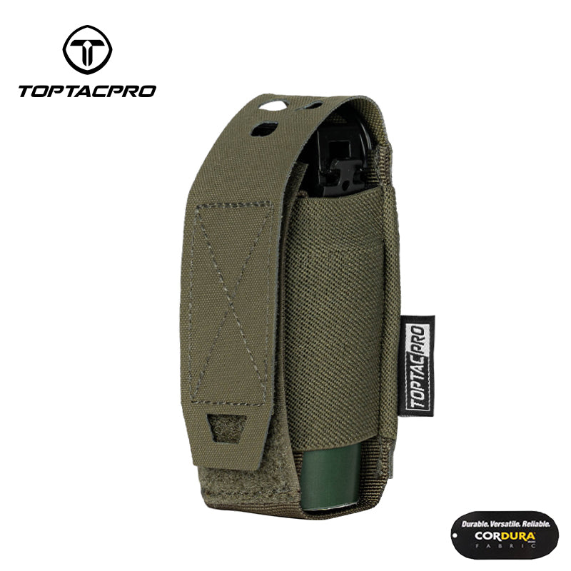 TOPTACPRO Utility MOLLE Flashlight Pouch Elastic Storage Holder 8502