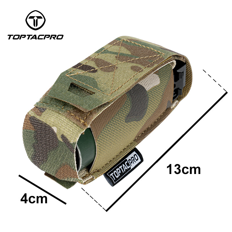 TOPTACPRO Utility MOLLE Flashlight Pouch Elastic Storage Holder 8502