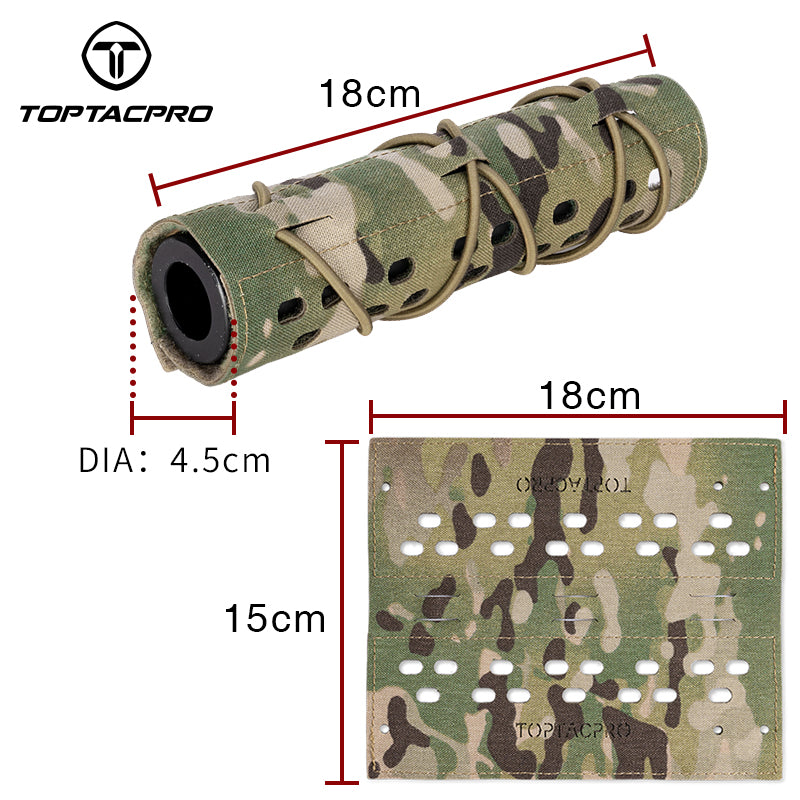 TOPTACPRO 7" Suppressor Cover Laser Cut Silencer Protective Cover 8503