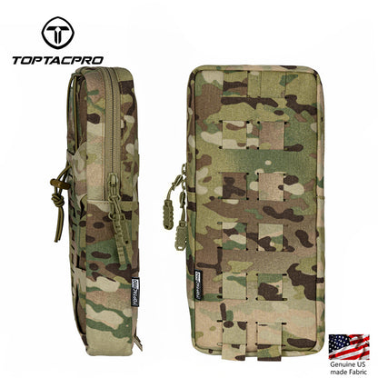 TOPTACPRO Hydration Pouch with 1L Water Bladder Laser Cut MOLLE Water Carrier Pouch 8504