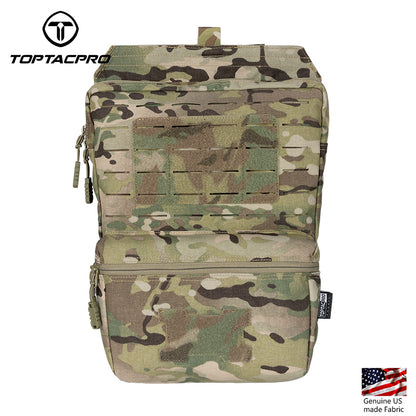 TOPTACPRO 2L Tactical Hydration Pouch Laser Cut MOLLE Water Carrier Bag 8505