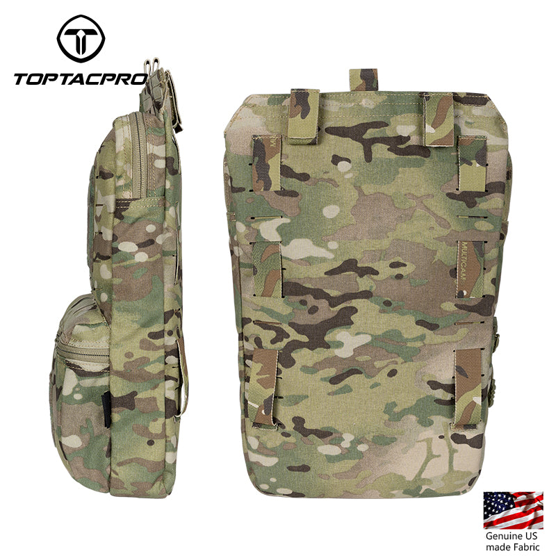 TOPTACPRO 2L Tactical Hydration Pouch Laser Cut MOLLE Water Carrier Bag 8505