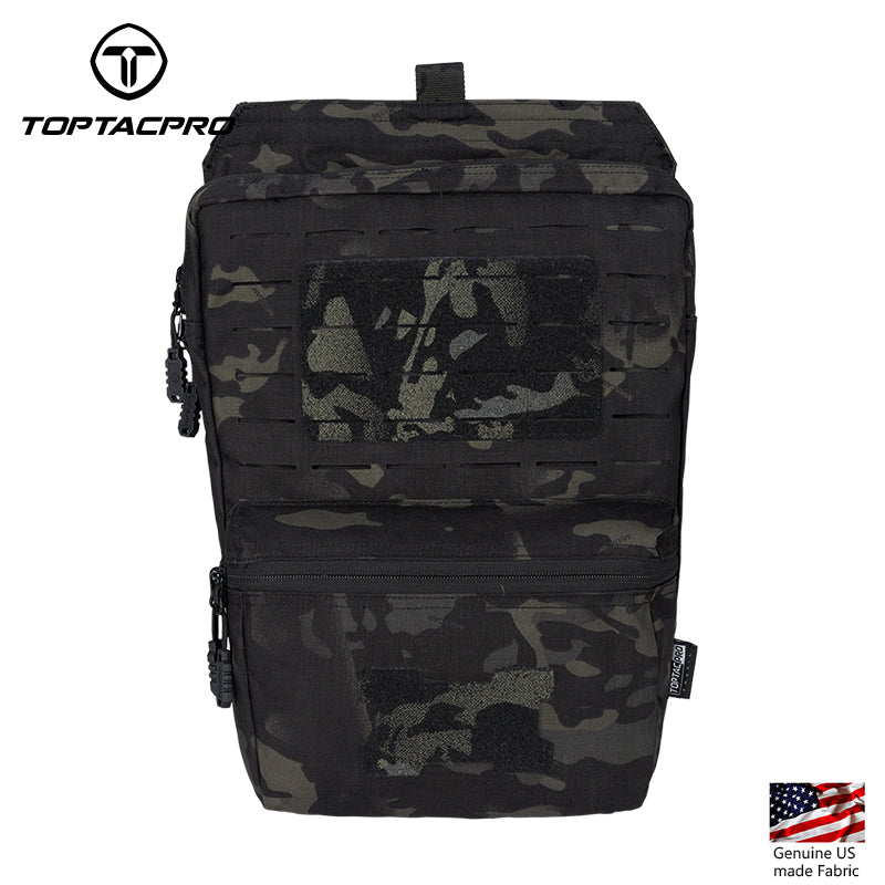 TOPTACPRO 2L Tactical Hydration Pouch Laser Cut MOLLE Water Carrier Bag 8505