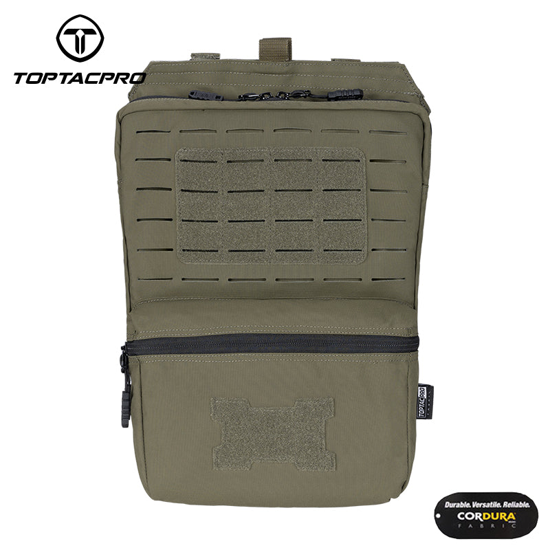 TOPTACPRO 2L Tactical Hydration Pouch Laser Cut MOLLE Water Carrier Bag 8505