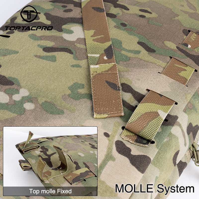 TOPTACPRO 2L Tactical Hydration Pouch Laser Cut MOLLE Water Carrier Bag 8505