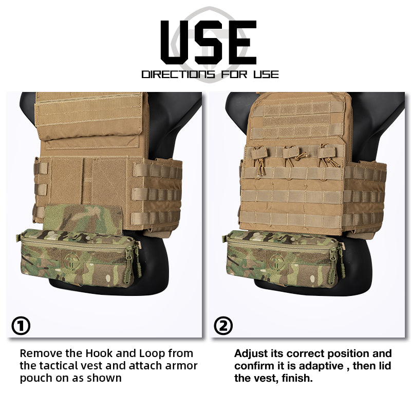 TOPTACPRO Tactical Drop Pouch AVS JPC CPC Pouch Waist Bag for Outdoor Combat 8506