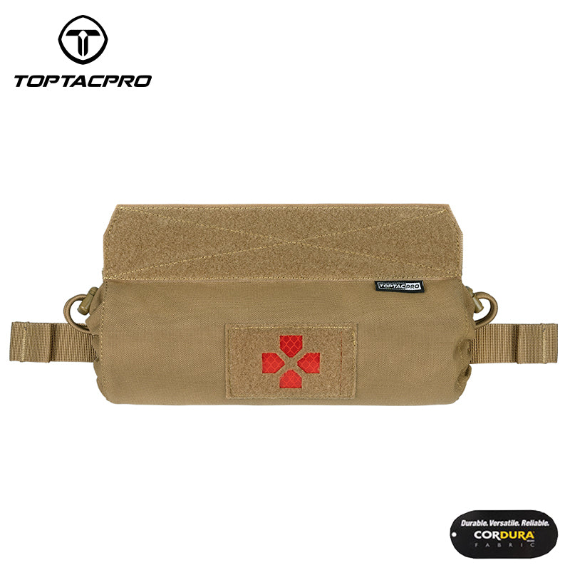 TOPTACPRO Tactical Medical Pouch Quick-Release Horizontal Emergency First Aid Kit Bag 8507