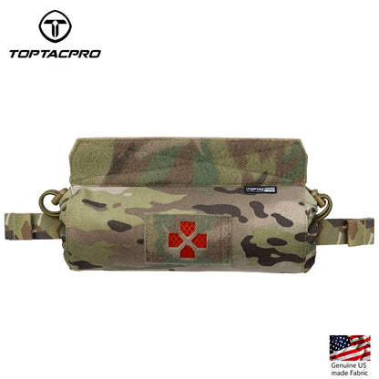TOPTACPRO Tactical Medical Pouch Quick-Release Horizontal Emergency First Aid Kit Bag 8507