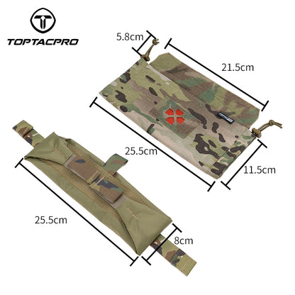 TOPTACPRO Tactical Medical Pouch Quick-Release Horizontal Emergency First Aid Kit Bag 8507