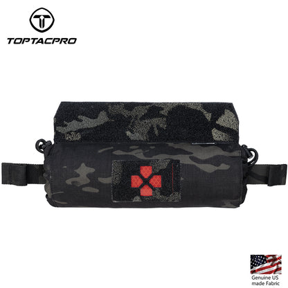 TOPTACPRO Tactical Medical Pouch Quick-Release Horizontal Emergency First Aid Kit Bag 8507