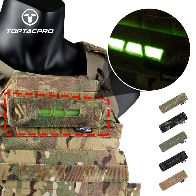 Toptacpro Tactical Glow Stick Pouch Hook and Loop Carrier For Light Sticks 8509