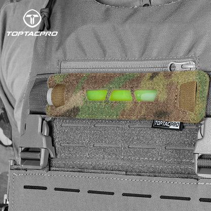 Toptacpro Tactical Glow Stick Pouch Hook and Loop Carrier For Light Sticks 8509