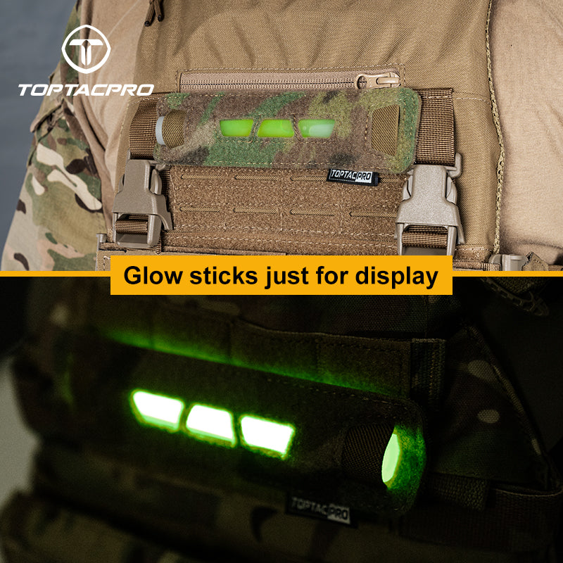 Toptacpro Tactical Glow Stick Pouch Hook and Loop Carrier For Light Sticks 8509