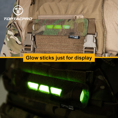 Toptacpro Tactical Glow Stick Pouch Hook and Loop Carrier For Light Sticks 8509