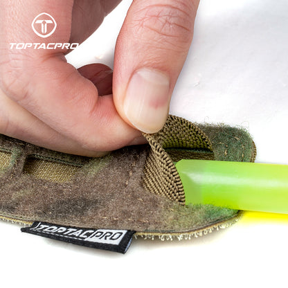 Toptacpro Tactical Glow Stick Pouch Hook and Loop Carrier For Light Sticks 8509