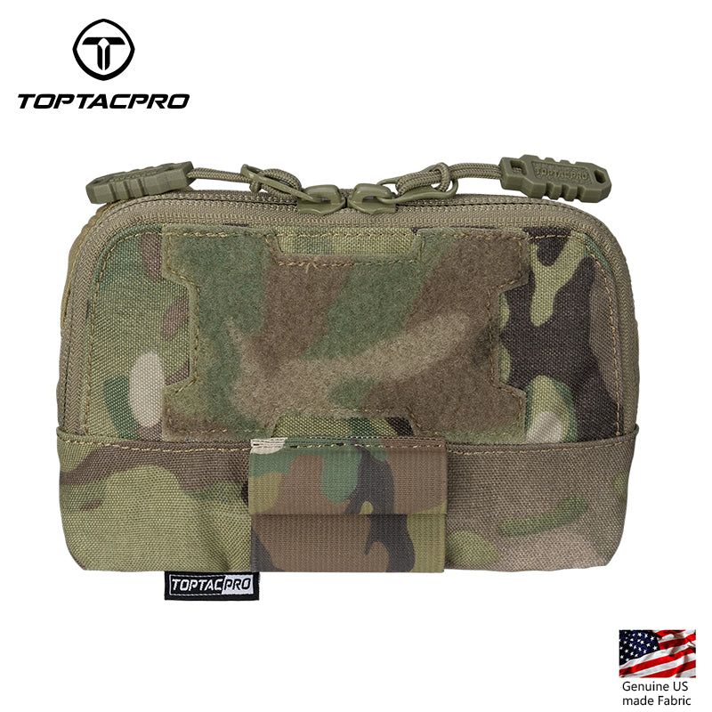 Toptacpro Tactical Admin Pouch Molle Utility Organizer Pocket with YKK Zipper for Vest Belt 8510
