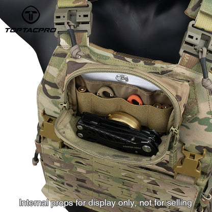 Toptacpro Tactical Admin Pouch Molle Utility Organizer Pocket with YKK Zipper for Vest Belt 8510