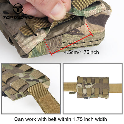 Toptacpro Tactical Admin Pouch Molle Utility Organizer Pocket with YKK Zipper for Vest Belt 8510