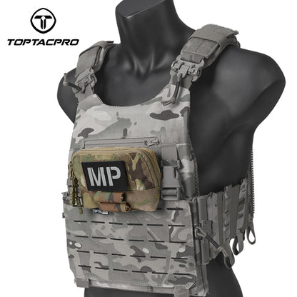 Toptacpro Tactical Admin Pouch Molle Utility Organizer Pocket with YKK Zipper for Vest Belt 8510