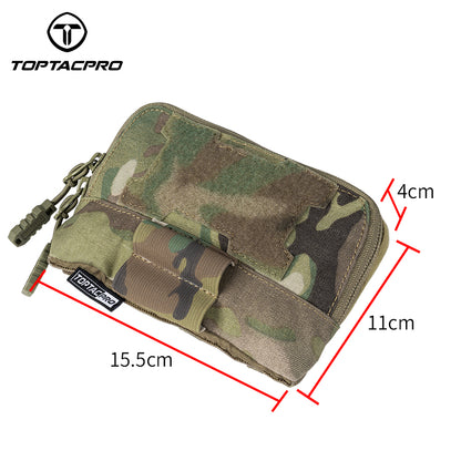 Toptacpro Tactical Admin Pouch Molle Utility Organizer Pocket with YKK Zipper for Vest Belt 8510