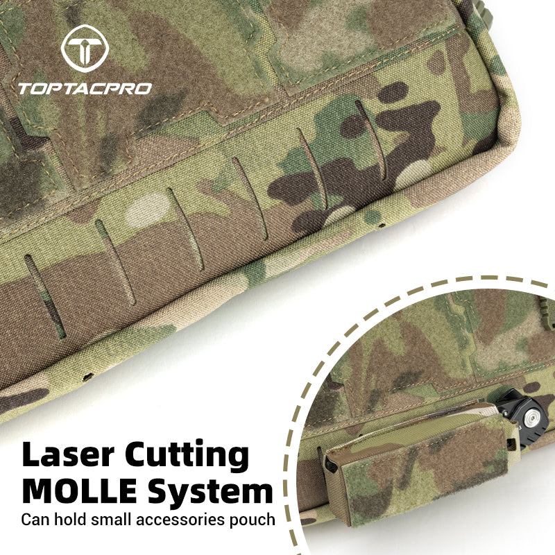 TOPTACPRO Tactical Chest Rig Chest Bag with Removable Harness Strap Laser Cut MOLLE System 8511