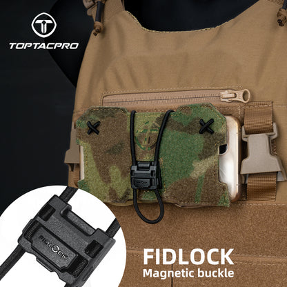 Toptacpro Molle Phone Mount Panel Phone Holder for Outdoor MOLLE Plate Carrier 8512