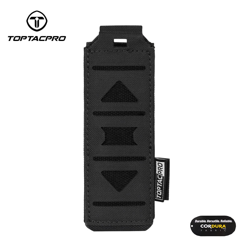 Toptacpro Tactical 9mm Single Magazine Pouch Laser Cut MOLLE Pistol Mag Holder 8513